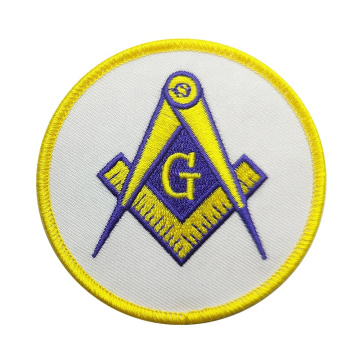 Neues Design rund Filzstickeisen auf Patch Custom Masonic Sticked Patches